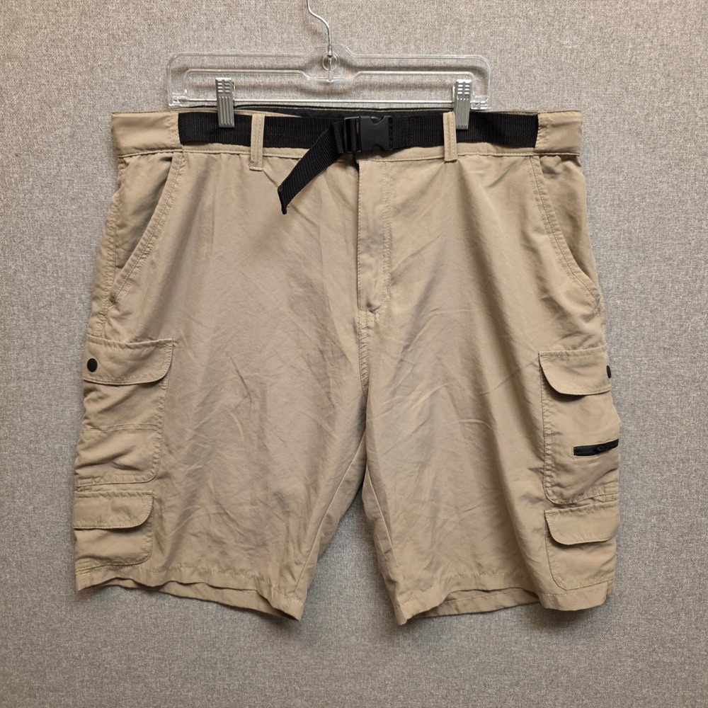 Denali Mens Cargo Hiking Shorts Delta Khaki Size 40 Belted Outdoor 0450350S